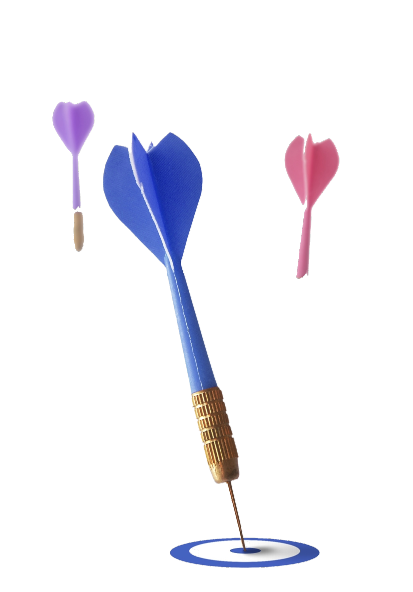 Darts hitting a target, symbolizing innovative business growth solutions
